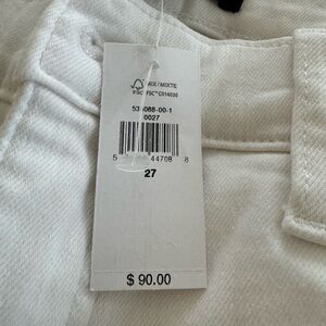 Banana Republic wide leg, high-rise white jeans, size 27